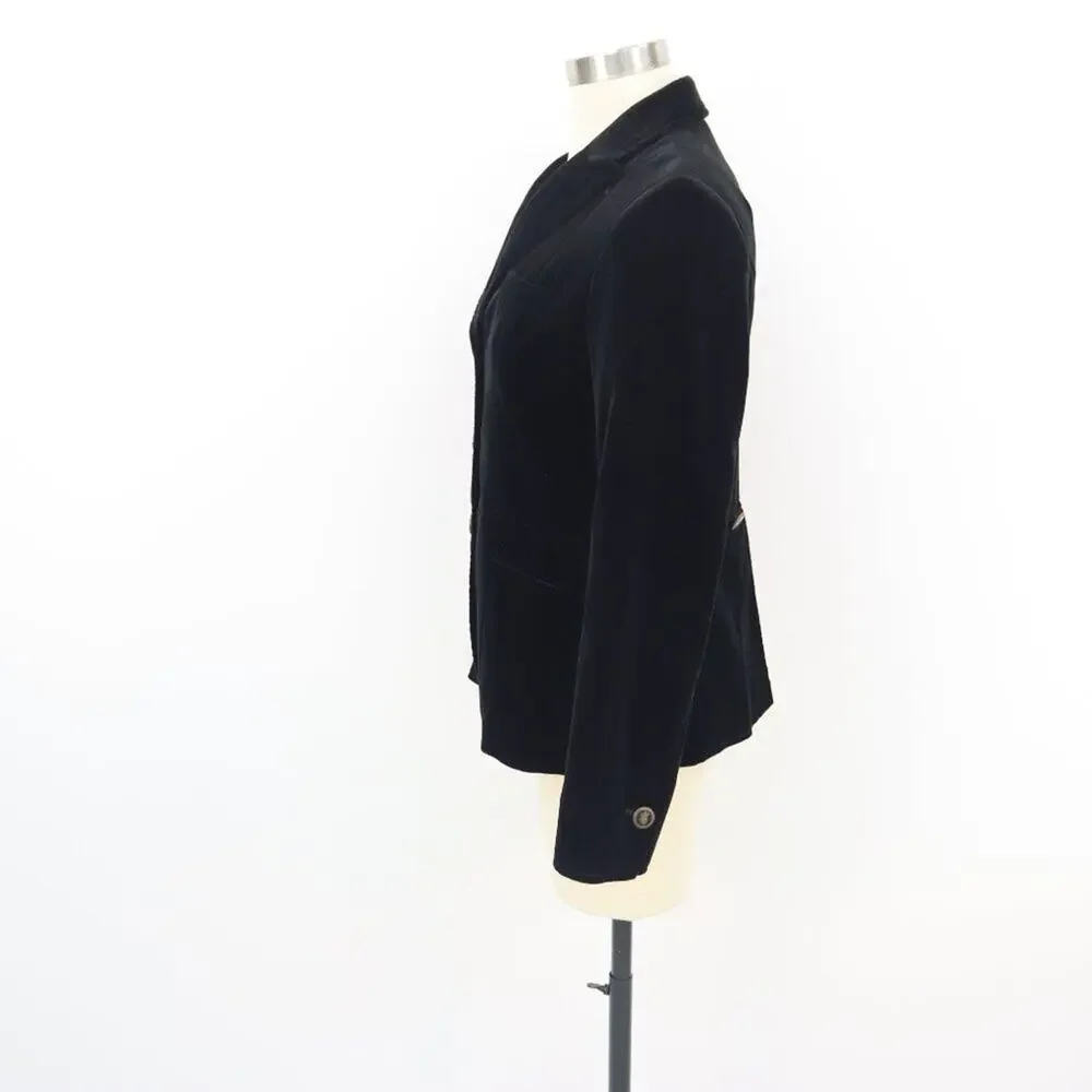 Academia Banana Republic Black Velvet Blazer with Gold Coat of Arms Buttons 4 - Picture 6 of 15